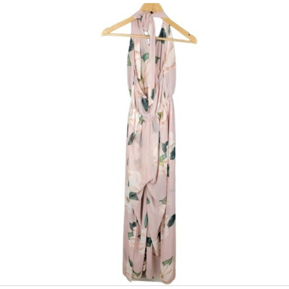 SHOW ME YOUR MUMU Delano Floral Baby Pink Southern Magnolia Jumpsuit Size M